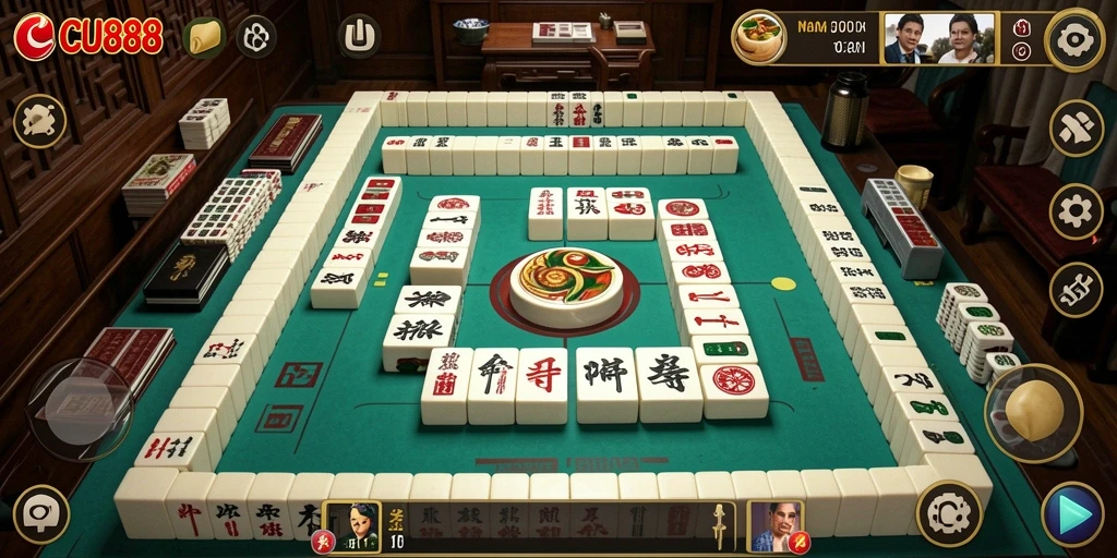 Tampilan gameplay Mahjong seru di CU888 dengan grafis menarik.