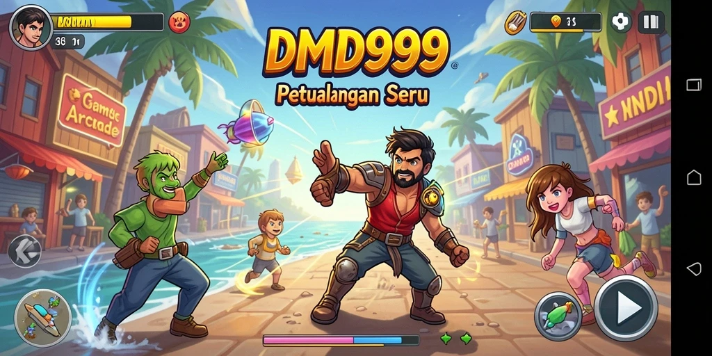 Tampilan gameplay DMD999 yang penuh aksi dan tantangan seru.
