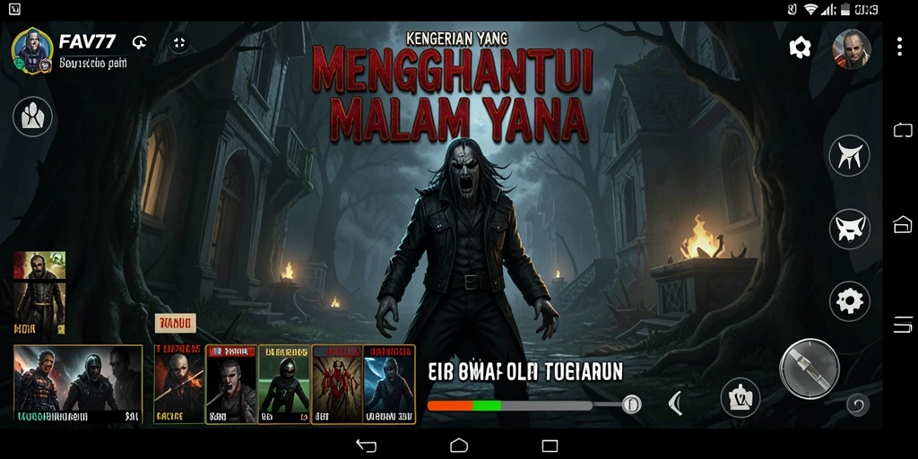 Screenshot gameplay FAV77 menunjukkan suasana Horror yang mencekam.