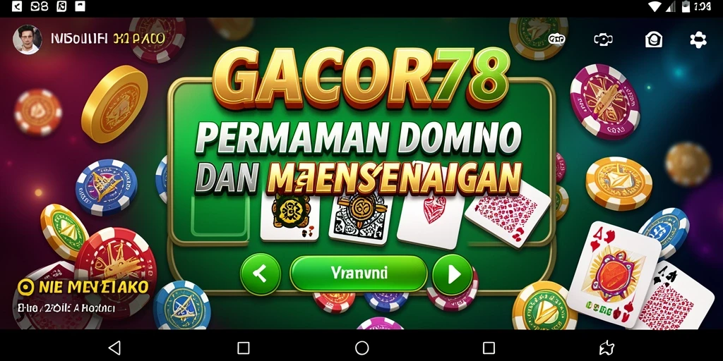 Screenshot GACOR78 menampilkan gameplay Domino yang seru.