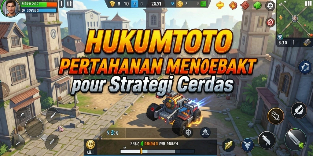 Tampilan gameplay HUKUMTOTO yang seru dalam Tower Defense.