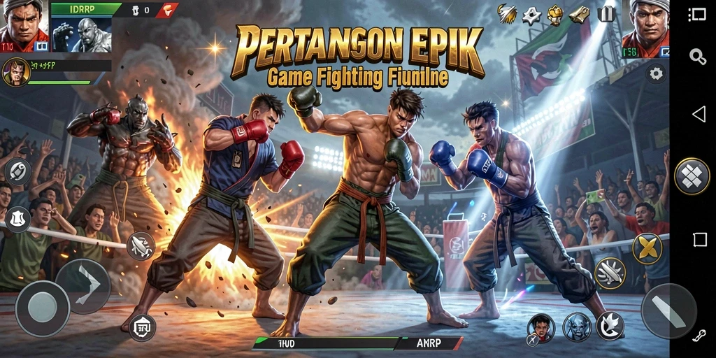 Tampilan menarik dari gameplay Fighting di IDRRP.