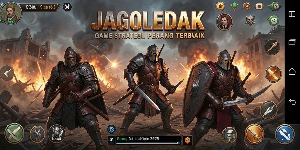 Screenshot gameplay JAGOLEDAK yang menampilkan strategi pertempuran.