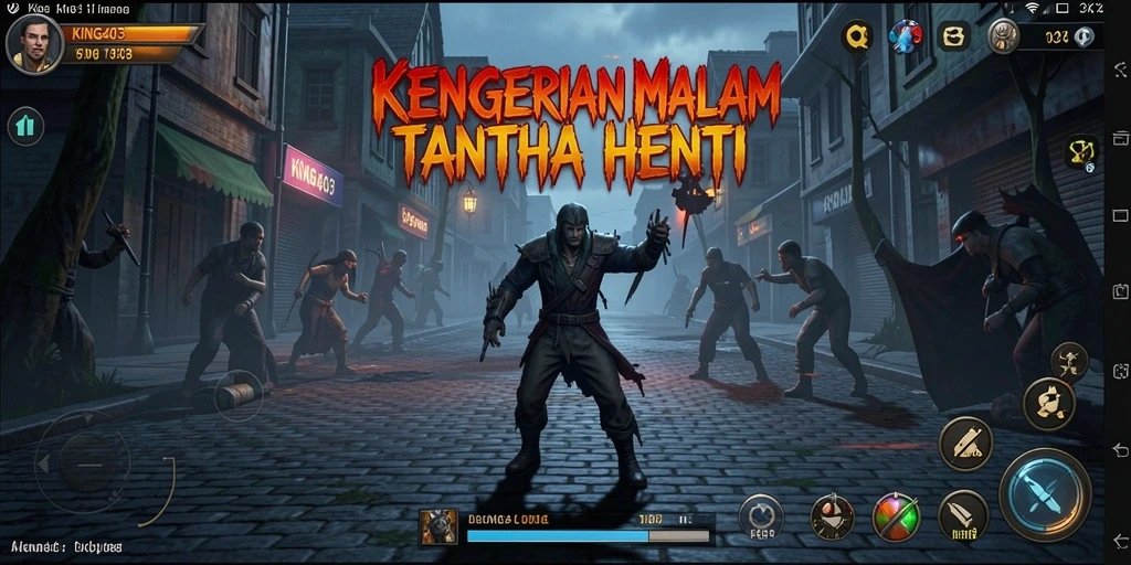 Tampilan utama KING403 dengan atmosfer menyeramkan dan gameplay yang mendebarkan.