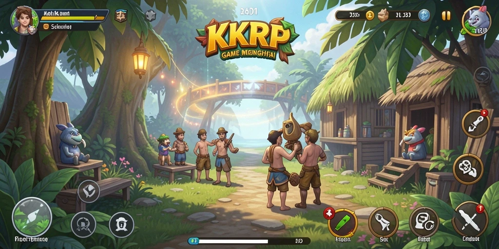 Tangkapan layar KKRP menampilkan gameplay santai yang menarik.