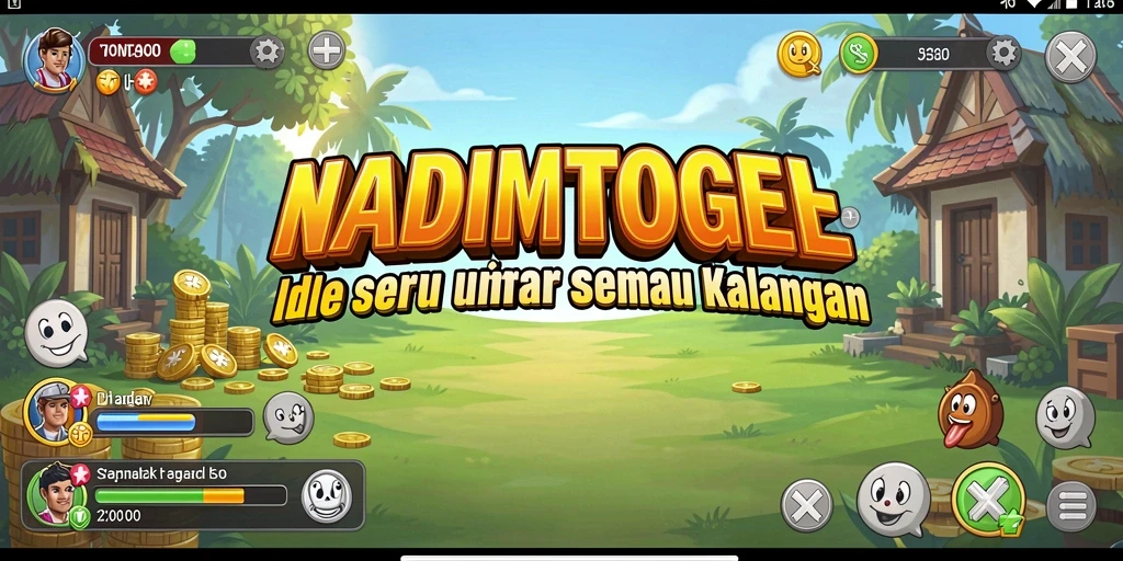 Screenshot NADIMTOGEL menampilkan gameplay Idle yang seru.