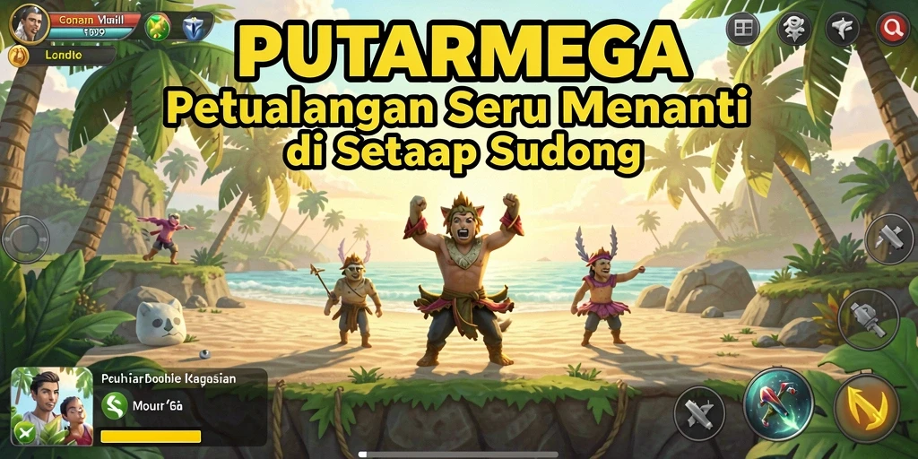Tangkapan layar gameplay PUTARMEGA yang menampilkan aksi petualangan mendebarkan.