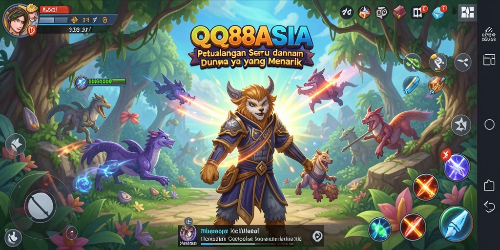 Tampilan gameplay QQ88ASIA yang penuh aksi dan petualangan menarik.