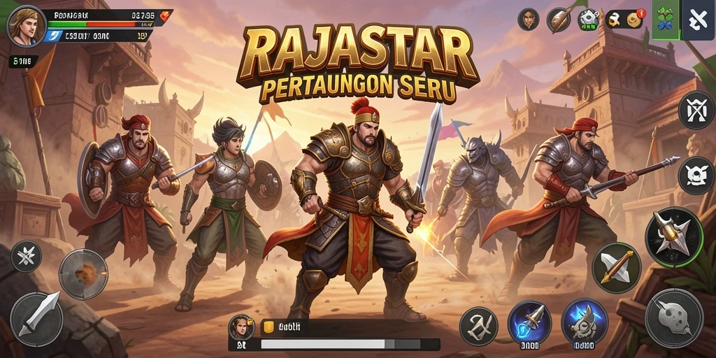 Tampilan seru pertarungan karakter di RAJASTAR.