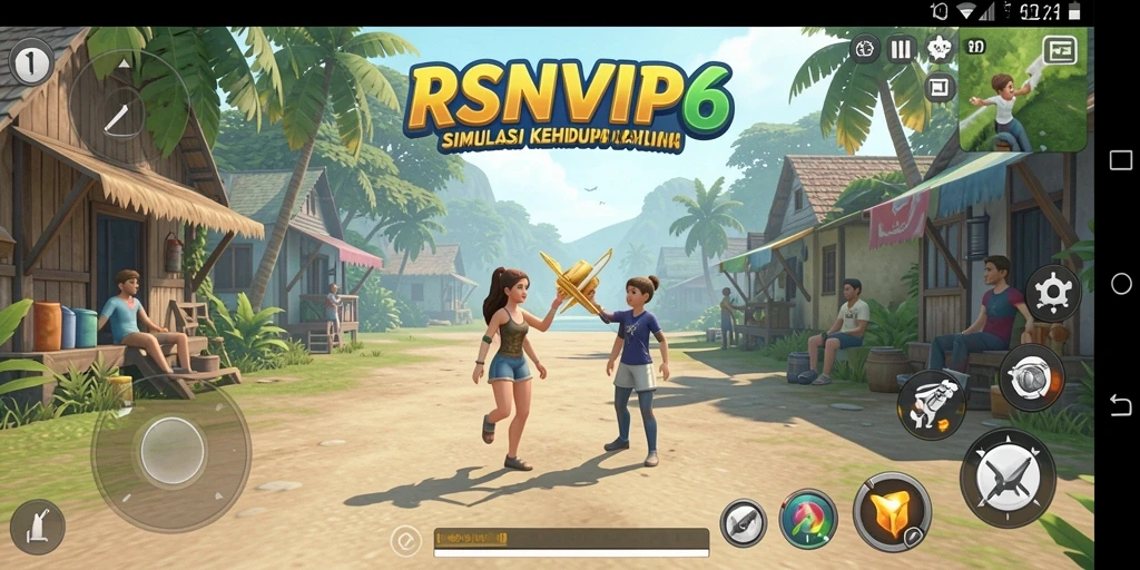 Screenshot utama RSNVIP6 menampilkan aktivitas seru dalam dunia simulasi.