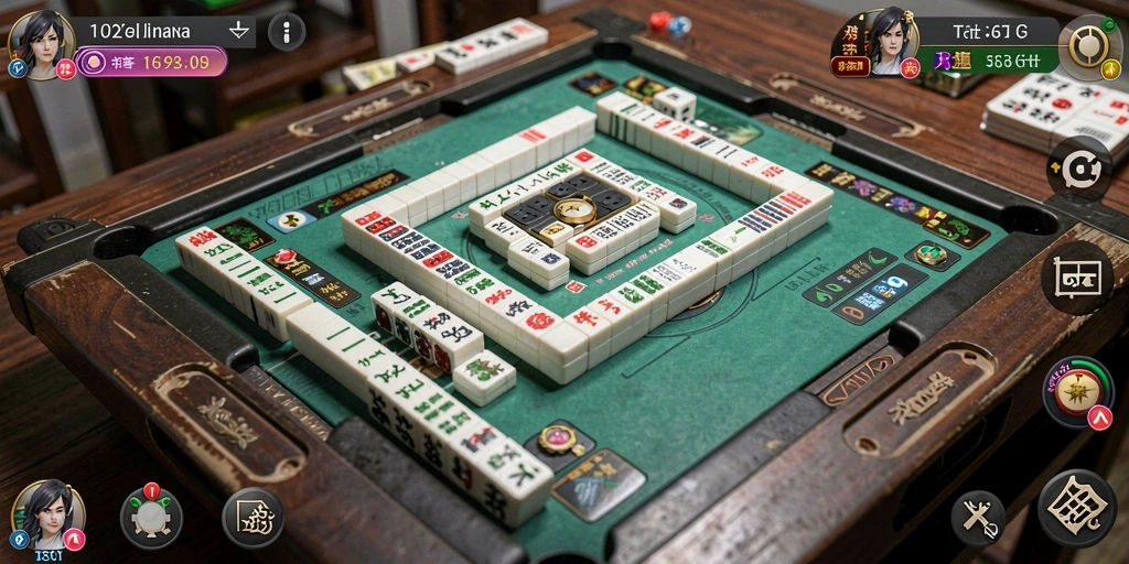 Tampilan gameplay S13 dengan ubin Mahjong yang menarik.