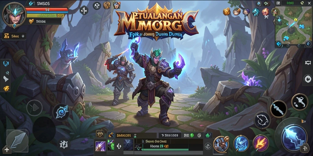 Screenshot gameplay dari dunia luas SM605 yang menakjubkan.