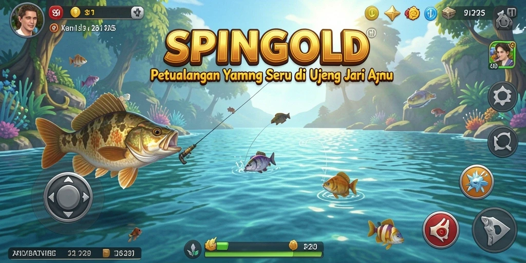 Tangkap ikan besar dalam gameplay memancing yang seru.